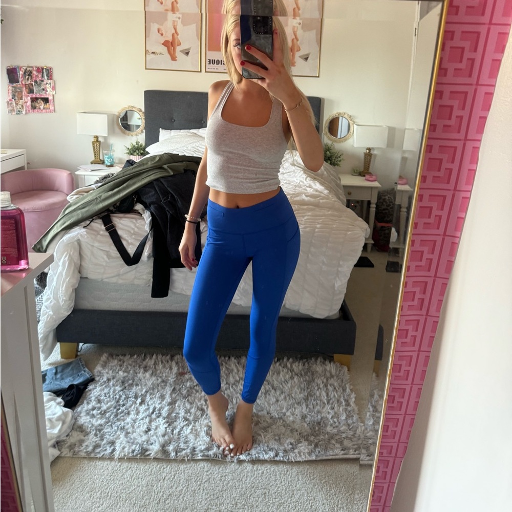 Lululemon electric blue leggings wonder under!